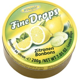 Woogie Fine Drops Citroen 200 g - Doos 10 stuks