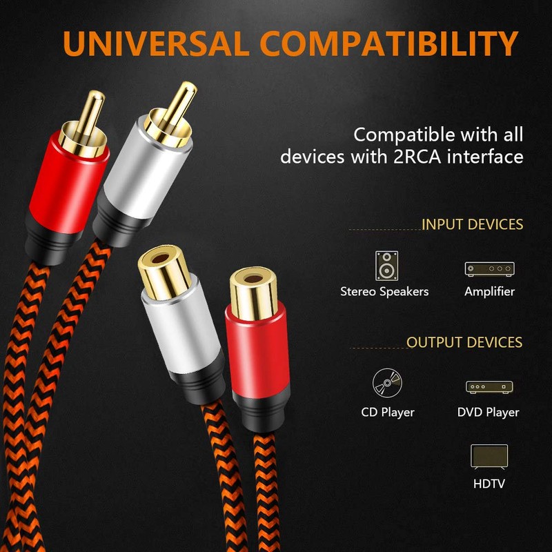Cable de RCA 4M, LiuTian 2 RCA Machos a 2