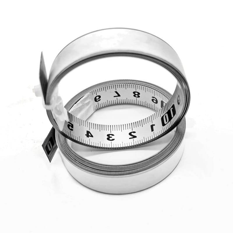 Boxonly Tape Measure Self-Adhesive Carbon Steel, Workbench Ruler, (Right to
