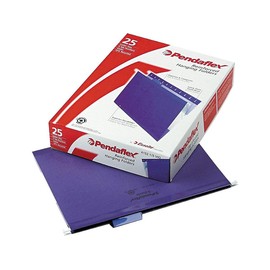 Pendaflex 415215VIO Hanging Folder, 1/5 Tab Cut, Letter, 25/BX, Violet