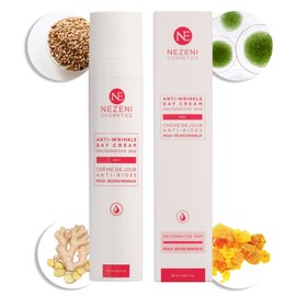 Nezeni Anti-Falten-Gesichtscreme für Frauen/Männer 18 Wirkstoffe | Tiefenfaltenfüller | Straffende Anti-Falten-Tagescreme für Gesicht, Hals und Dekolleté | Empfindliche und/oder trockene Haut