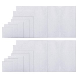 8 Pieces Cross Stitch Fabrics, White Fabrics, Nitrogen, Cross Stitch Accessories, Cross Stitch Fabrics in Multiple Sizes