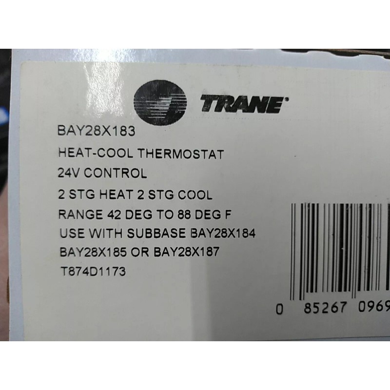 Trane BAY28X183 Heat-Cool Thermostat 24V Control
