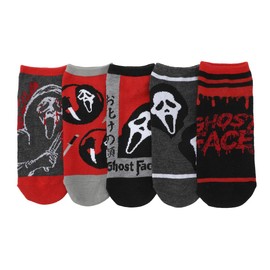 Bioworld Ghostface Character Art Women’s 5-Pair Ankle Socks