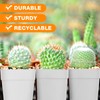 100 Pieces 4 Inch Flower Pots Square Plants Nursery Pot