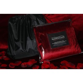 PassionMate100% Waterproof Stain-Proof Intimacy Love Blanket Bed Pad - Couples Gift - Complete Leakproof Coverage, Ultra-Soft, Silent, Plush Bedsheets Protector with Tuck-in Sides (Wine, Queen)