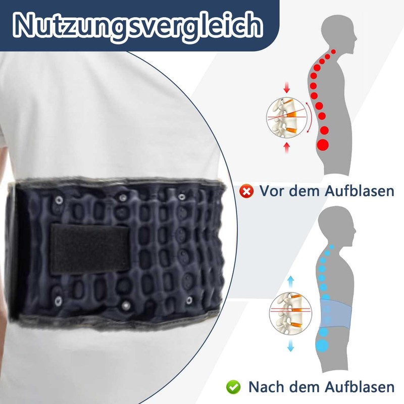 HJNFL Decompression Belt Back, Inflatable Lumbar Belt, Waist Support Belt