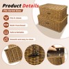 SereneJoy Woven-Style Storage Basket with Lid - Multi-Functional Organizer for