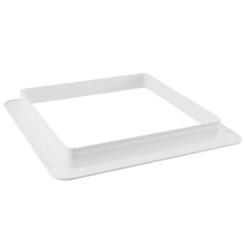 Factory RV Vent Garnish Ring | 13" x 13" White Inside Trim Shroud with 1" Leg Depth | Factory-Grade Replacement for Standard RV Roof Vents | Durable, Easy-to-Install Interior Vent Cover