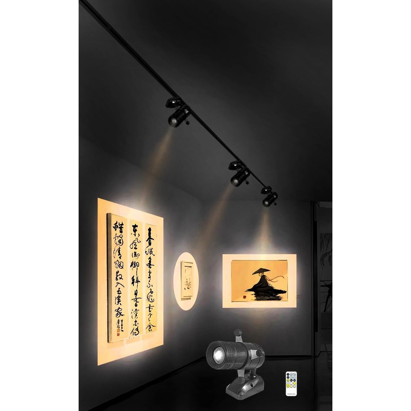 SENLAN LED Shapeable Spotlight with Adjustable Stand, Spotlight for Gallery,