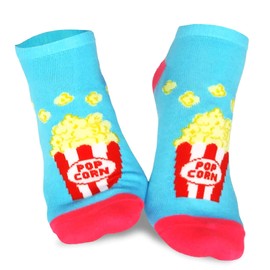 Hamburger and Fries Taco Pretzel Popcorns Pizza Donuts Nacho Fun Socks for Women Low Cut Ankle No Show Socks 9-11 6 Pairs (Food)