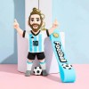 Cazcy Copa Mundial De Fútbol Estrella Llavero 4 Piezas Set