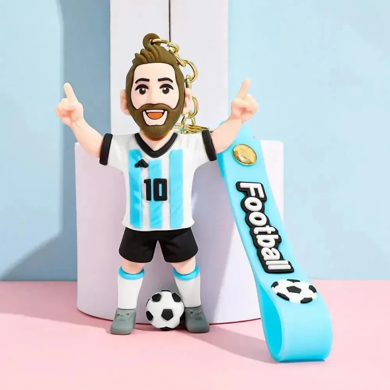 Cazcy Copa Mundial De Fútbol Estrella Llavero 4 Piezas Set
