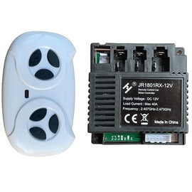 weelye 2.4G Bluetooth Remote Control and JR1801RX-12V Receiver Kit Kids Powered Ride On Car,Controller Control Box Accessories for Children Electric Ride On Car Replacement Parts