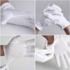 100% Cotton Gloves, 6 Pairs White Cotton Gloves for Women