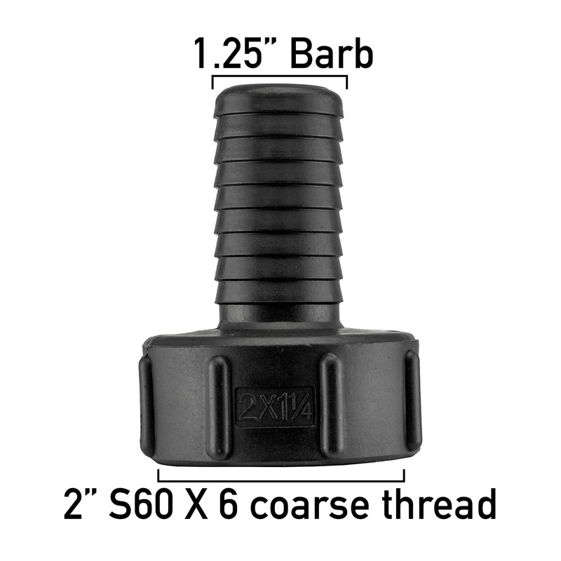 Connector/Adaptor/hosetail IBC Storage Tank Outlet Fitting s60x6 coarse thread-32mm Hose