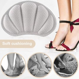 COYUN 6 Paar Fersenpolster, Fersenschutz FüR Schuhe, Fersenpolster FüR Zu GroßE Schuhe, Fersenschuhpolster FüR Damen Herren Fersengriff FüR Schuhe, Fersenpads-Schwarz, Grau