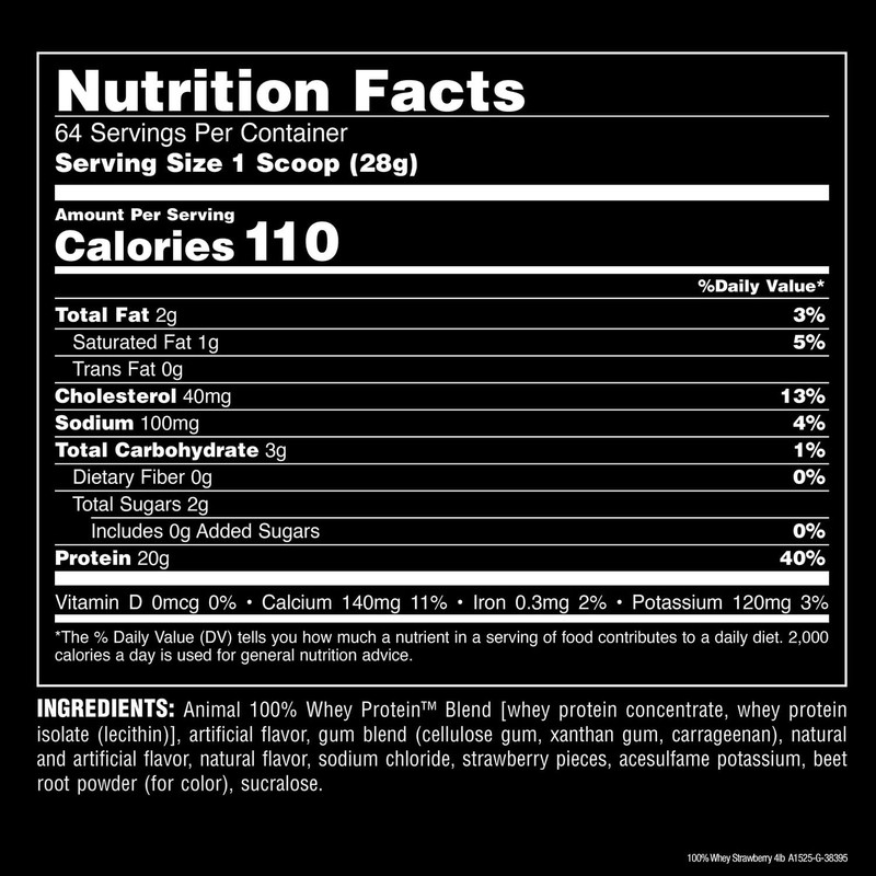 Animal 100% Whey Protein Powder – Whey Blend for Pre