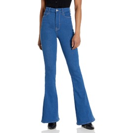7 For All Mankind Women's Ultra High Rise Skinny Flare Jeans, Aquamarine