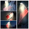 Solar Flag Pole Light, Bright Warm White 3000k Flagpole Light