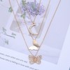 Jugielu Boho Layered Butterfly Moon Necklace Choker Pave CZ Butterfly