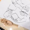 Flexible Wooden Hand Model Moveable Wooden Artists Manikin Hand Figure
