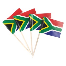 JBCD South Africa Toothpick Flag South African Mini Small Cupcake Topper Flags, 100pcs