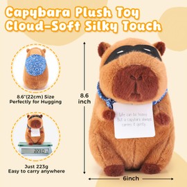 Funbroz Cute Capybara Cuddly Toy 9 Inch - Soft Plush Toy for Children and Adults