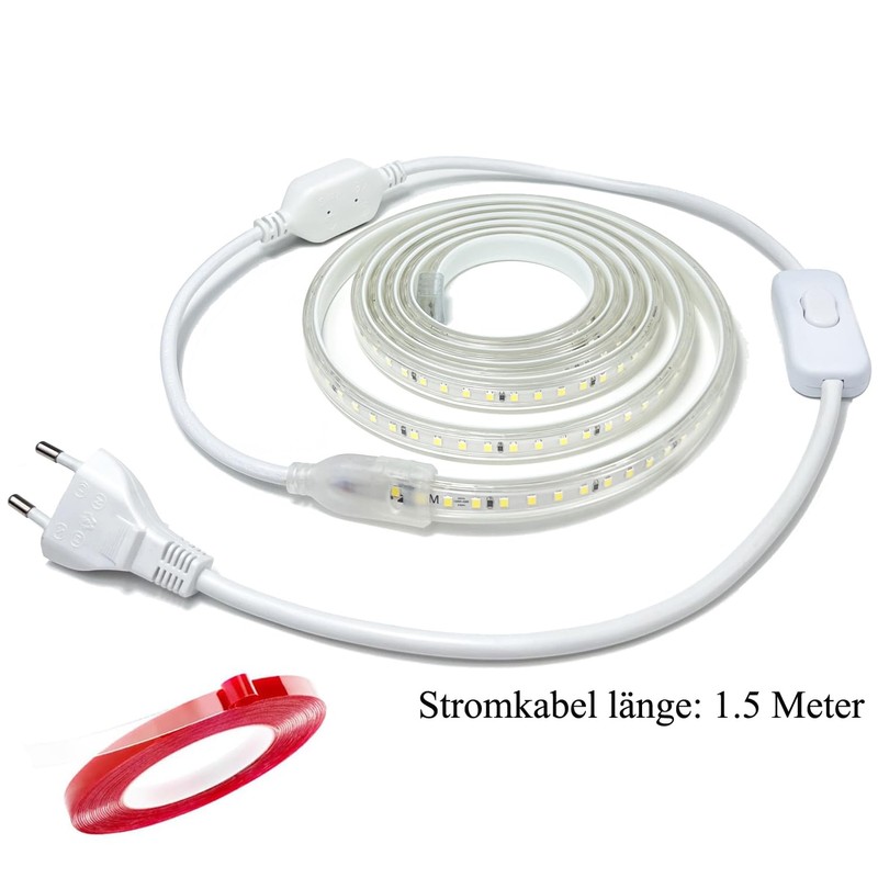 Q.Laomi LED Strip 2 m, Super Bright LED Strip 220