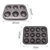Mini Muffin Pan, 12 Cup Nonstick Carbon Steel Baking Tray,