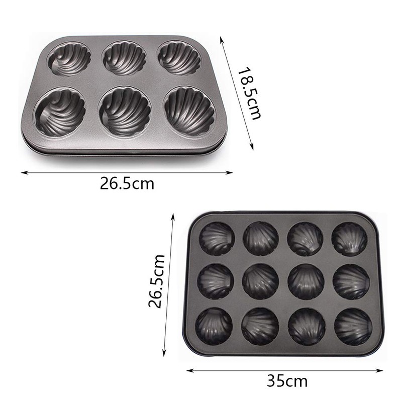 Mini Muffin Pan, 12 Cup Nonstick Carbon Steel Baking Tray,