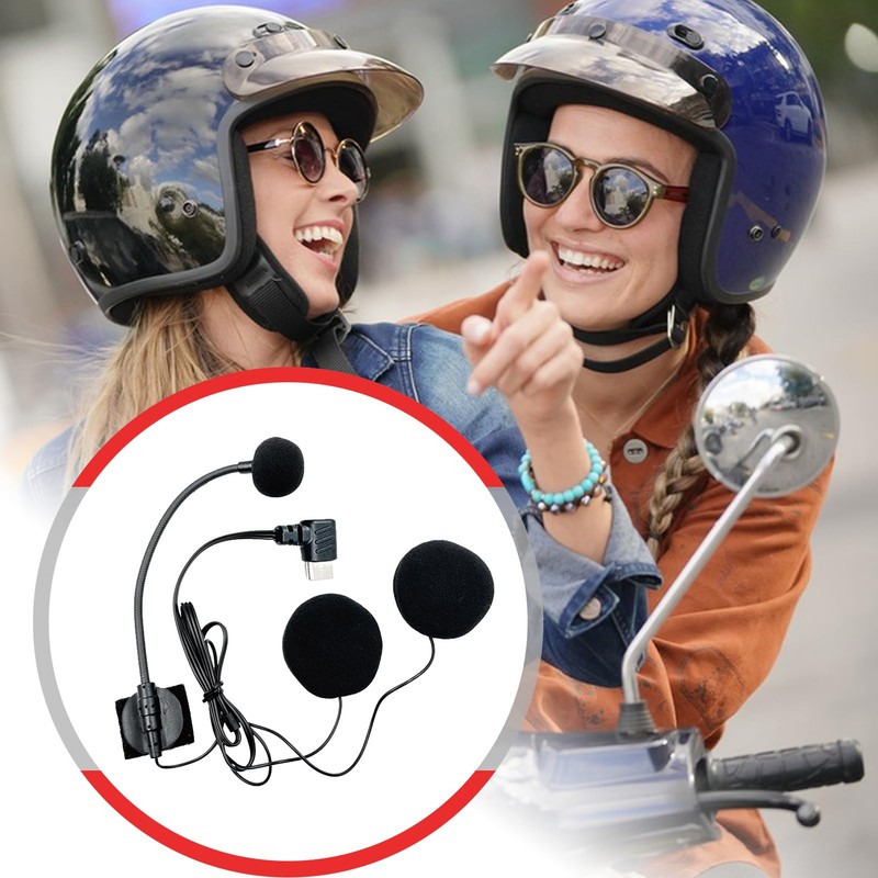 Helmet Microphone and Speaker - Motorbike Helmet Microphone | Noise-Cancelling