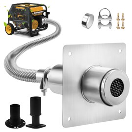 2025 Upgraded Generator Exhaust Silencer Kit Stainless Steel Muffler with Insulated Through-Wall Mounting Plate - Universal Adapters for Most Portable Generators - Efficient Noise Reduction