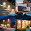 XmnSoly Solar Fence Lights 8 Pack Bright LED Lens Downlights