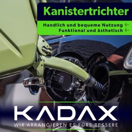 KADAX Spout for canisters, outlet pipe, funnel for petrol canisters, filling nozzle for reserve canisters, canister funnel, filling nozzle, canister spout (steel)