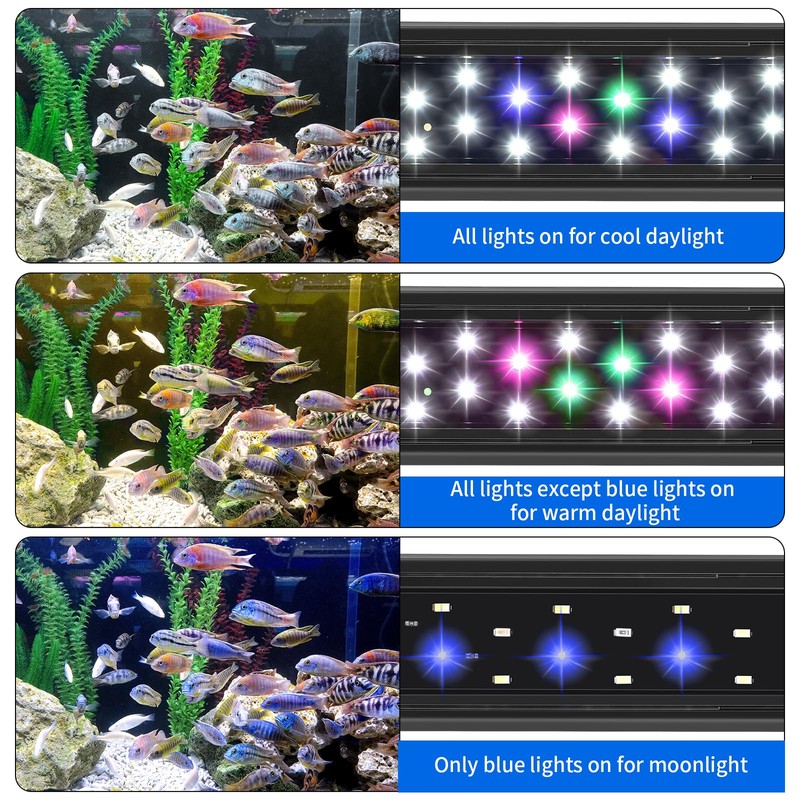AQUANEAT LED Aquarium Light 48 to 54 Inch with Timer,