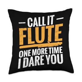 Piccolo Call flute one mor time I dare you Throw Pillow
