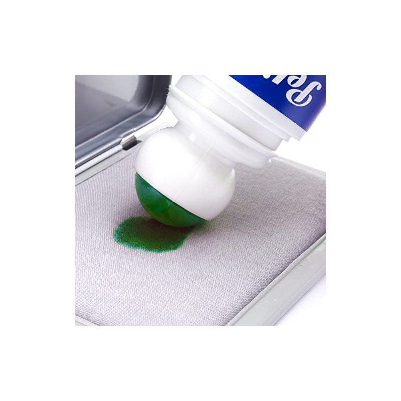 Tinta Para Sellos Roll On. Disponible en Color Verde Pelikan.
