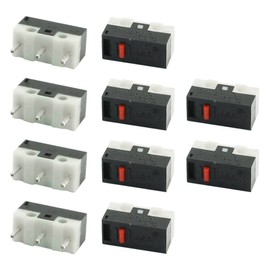 IIVVERR 10Pcs NO NC 3 Pin SPDT Push Button Micro Limit Switch RW10 AC 125V 2A (10Pcs NO NC 3 Pin SPDT Interruptor de límite de microinterruptor RW10 CA 125V 2A