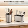 NIMBLOOM 2 PCS Kitchen Utensil Holder Set, Stainless Steel Countertop