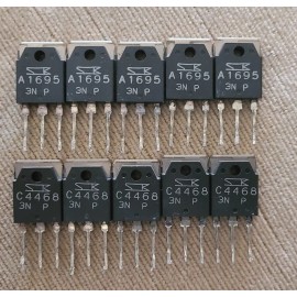 n/a 2Pairs 2SA1695 A1695 2SC4468 C4468 Power Bipolar Transistors Audio PNP NPN 10A