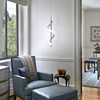 Modern Led Pendant Light Fixtures,6000K Cool White Spiral Led Pendant