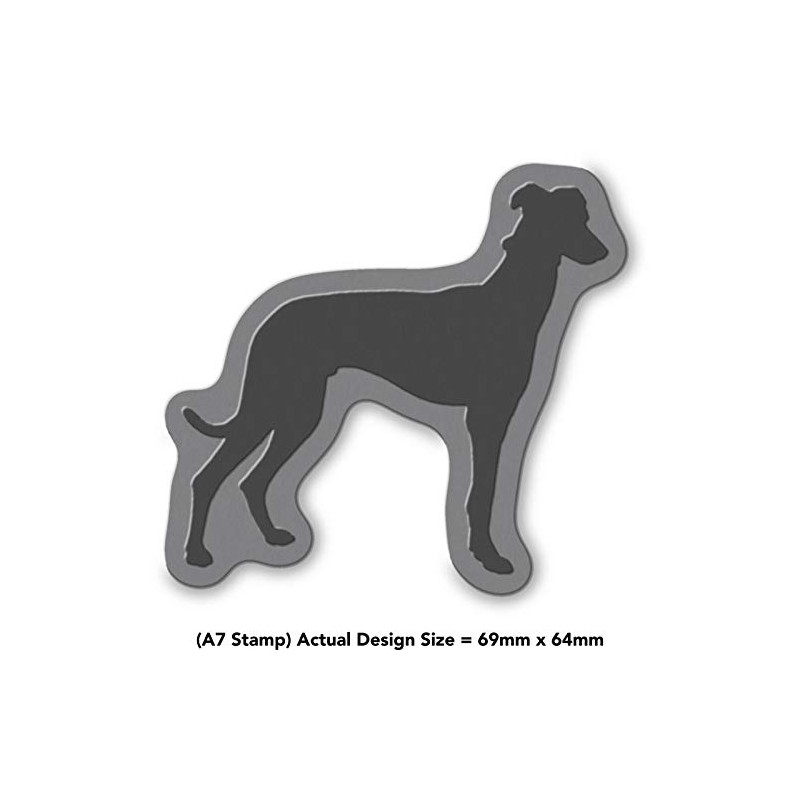 Azeeda A7 'Greyhound Silhouette' Unmounted Rubber Stamp (RS00012850)