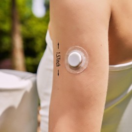 GuardMedi 20 Pack Waterproof Libre 3 Sensor Covers – Hypoallergenic & Latex-Free Adhesive Patches for Freestyle CGM, 14-Day Long-Lasting Protection, 80mm