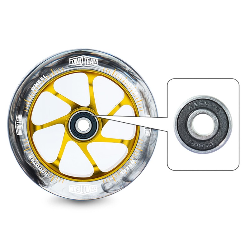 Pro Stunt Scooter Wheels 110mm24mm Watercolor Effect with ABEC-9 Bearings