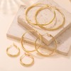 PABBEU Gold Hoops Earrings for Women Hypoallergenic Large 14k Gold