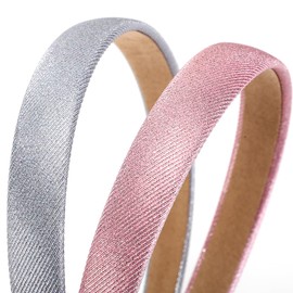 NARUNING 3 Pcs Glitter Headbands, Sparkly Headband Plastic Hair Hoop Glitter Hairbands Hair Accessories for Women and Girls, Width 2.3cm/0.9inch (3 Pack-A, One Size)