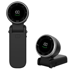 Portable Handheld Fan, 100 Speed Adjustable Angle Turbo Mini Fan with LED Display 100 Speeds, 3600 mAh Hand Fan Foldable Personal Fan for Women Travel Outdoor (Black)