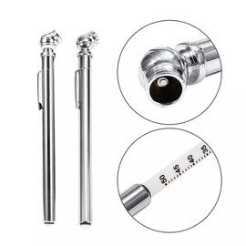 Tyre Pressure Gauge, 2 Pieces Stainless Steel Tyre Air Pressure Gauge, 5-50 PSI Tyre Air Pressure Gauge Tool for Car, Truck, Bicycle