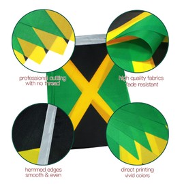Anley Jamaica String Flag Pennant Flags, Patriotic Events 6th of August Independence Day Decoration Sports Bars - 33 Feet 38 Flags